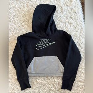 Nike Kids Black and Silver Hoodie